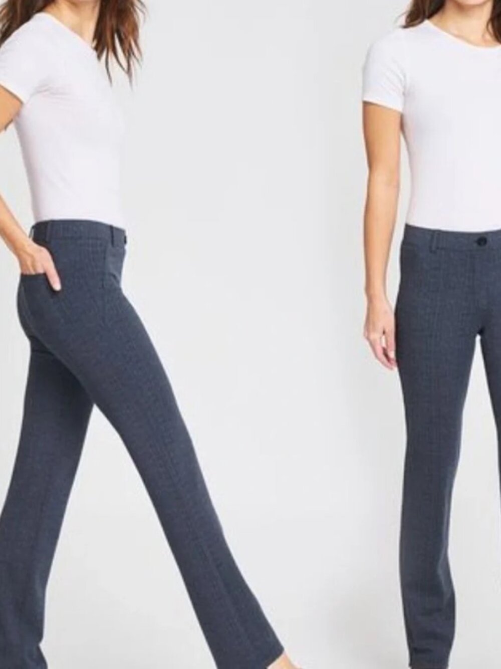 New Betabrand Marine Lynen Straight Two Pocket Dress Pant Yoga Pants Medium Long